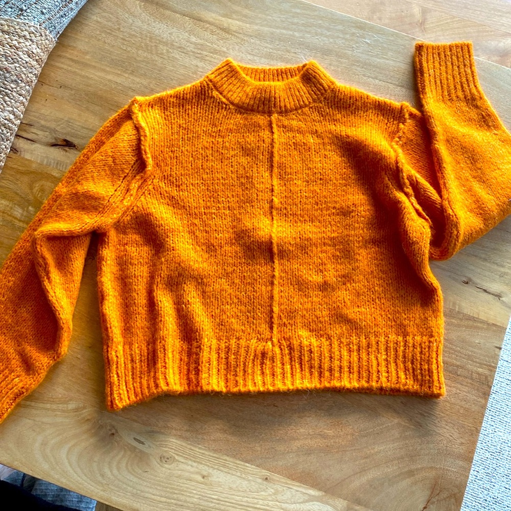 Bright orange Top Shop sweater M